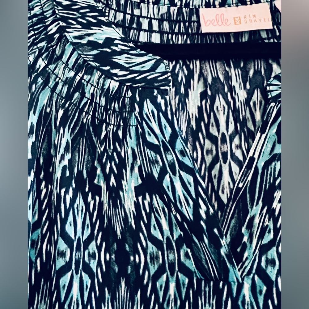 Kim Gravel Blue Patterned Top - Picture 3 of 6